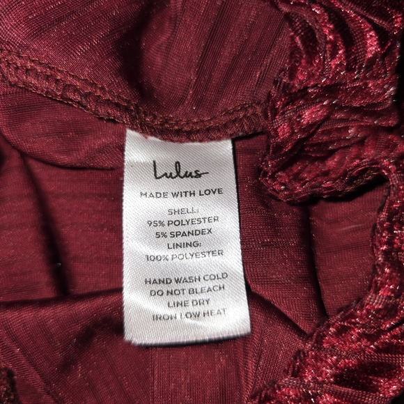 Lulus Always Alluring Burgundy Striped Velvet Cutout Bustier Bodysuit - Picture 9 of 9